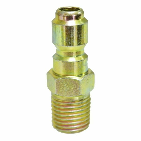 K-T Industries Quick Coupler Plug, 1/4 in Connection, MNPT x Quick Connect, Steel 6-7065